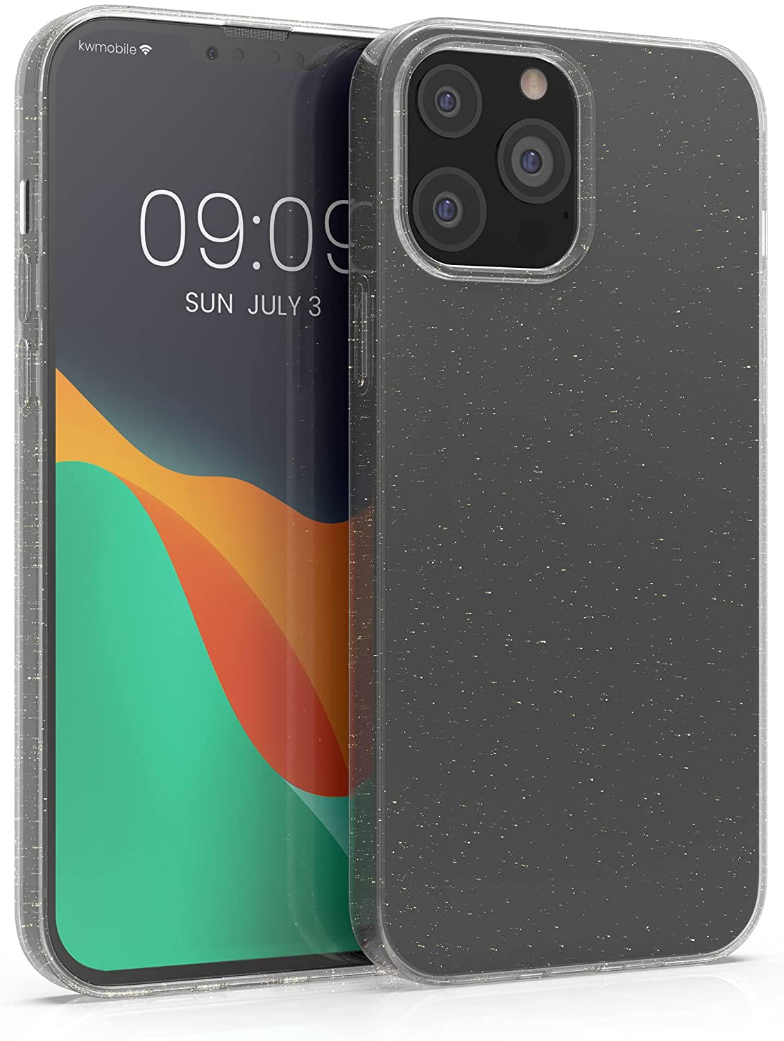 KW iPhone 13 Pro Θήκη Σιλικόνης TPU Design Glitter Uniform - Διάφανη - 56799.01