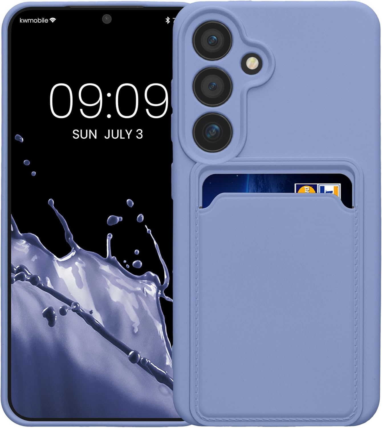 KW Samsung Galaxy S24 Θήκη Σιλικόνης TPU με Υποδοχή για Κάρτα - Lavender