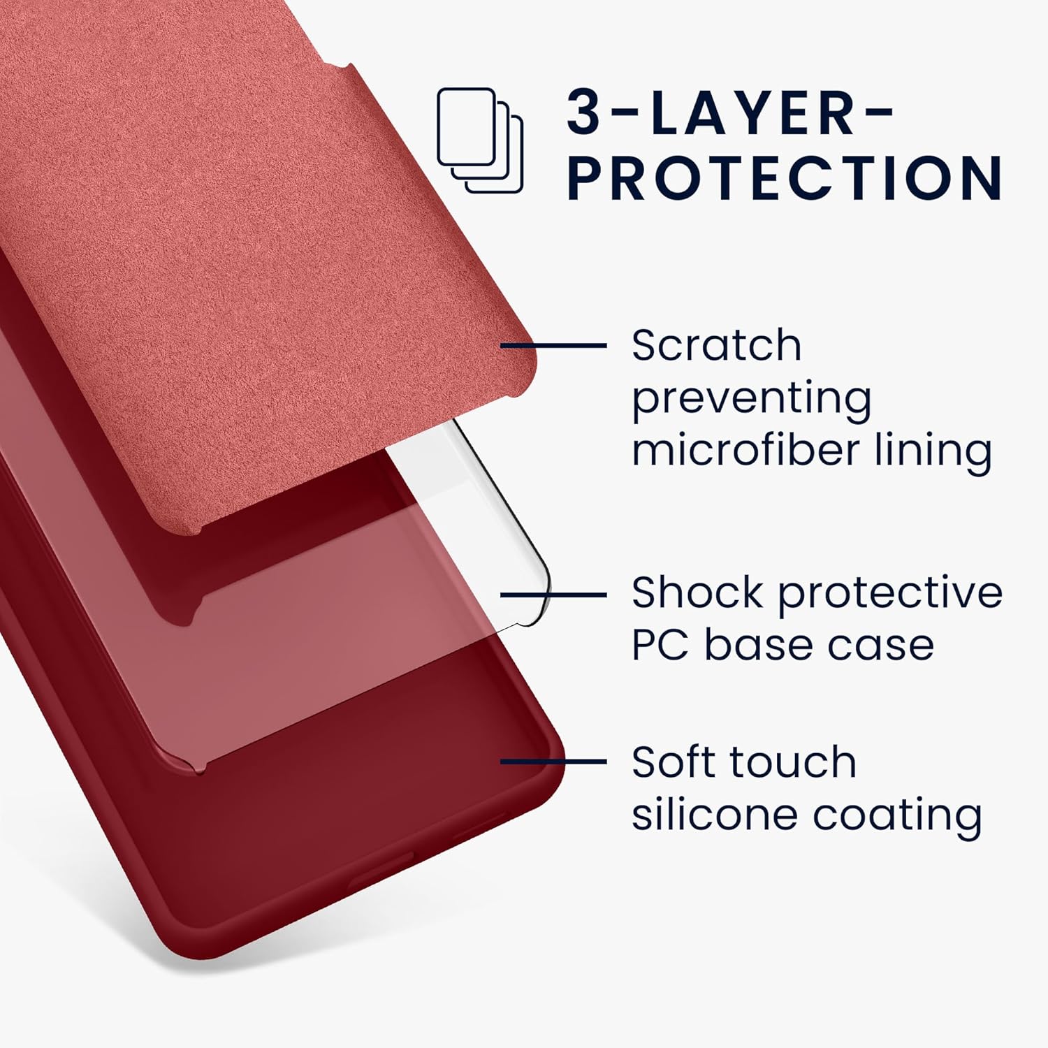 KW Samsung Galaxy A55 5G Θήκη Σιλικόνης Rubberized TPU - Rhubarb Red