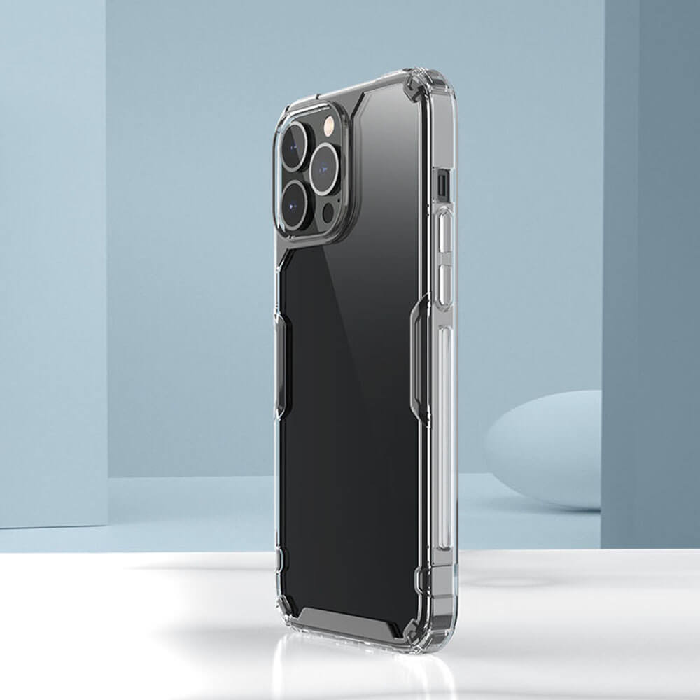 Nillkin iPhone 14 Pro Max Nature Pro - Σκληρή Θήκη με Πλαίσιο Σιλικόνης - Διάφανη