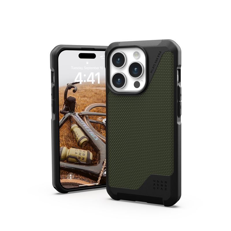 UAG iPhone 15 Pro Metropolis LT Series Σκληρή Θήκη με MagSafe - Kevlar Olive