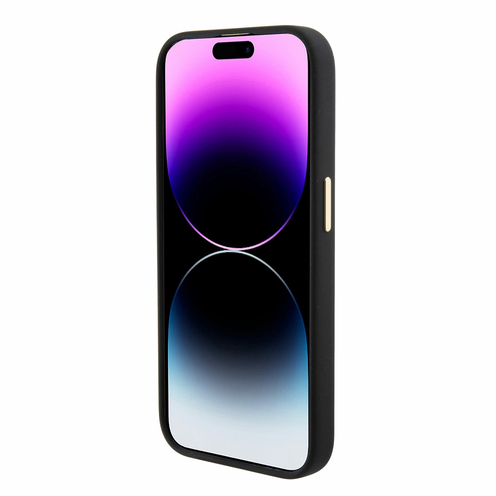 Guess iPhone 15 Pro Max Silicone Logo Strass 4G Σκληρή Θήκη με Πλαίσιο Σιλικόνης - Black - GUHCP15XM4DGPK