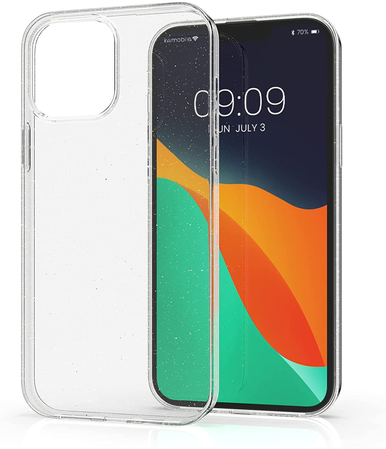 KW iPhone 13 Pro Max Θήκη Σιλικόνης TPU Design Glitter Uniform - Διάφανη - 56800.01