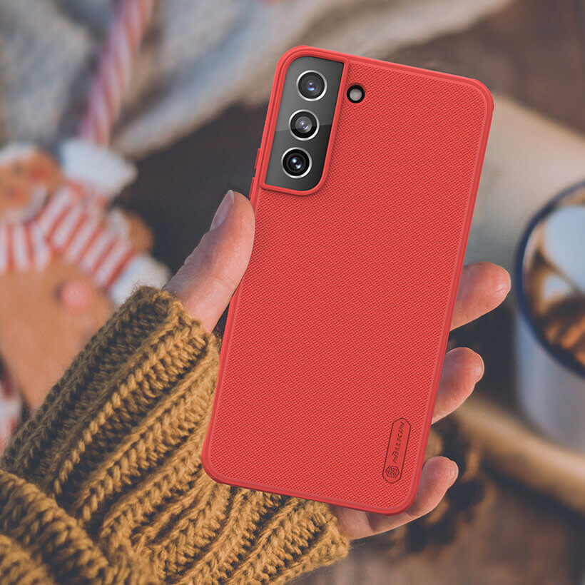 Nillkin Samsung Galaxy S22 Plus Super Frosted Shield Pro Σκληρή Θήκη με Πλαίσιο Σιλικόνης - Red