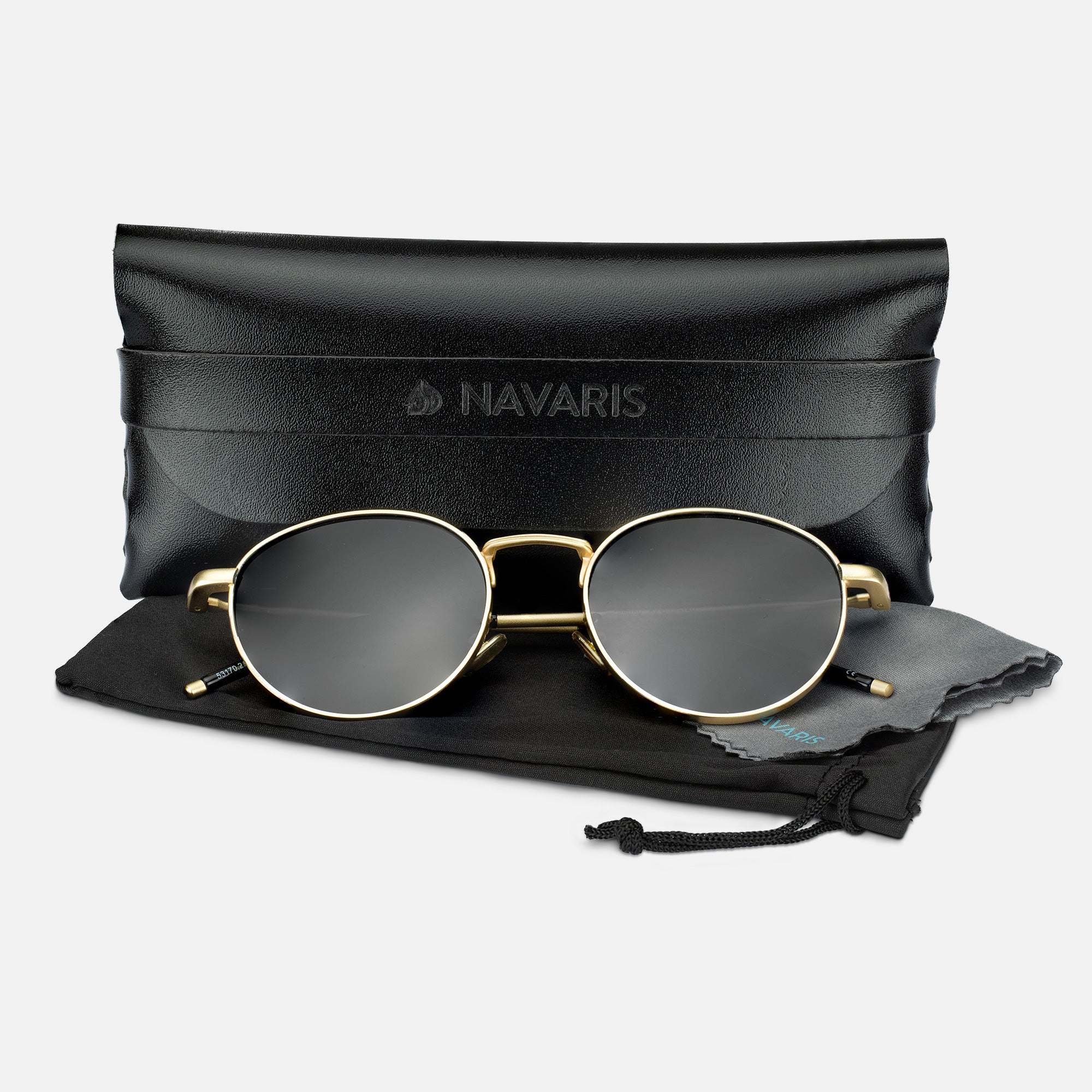 Navaris Aviator Unisex Γυαλιά Ηλίου - Black / Gold - 53170.2.21