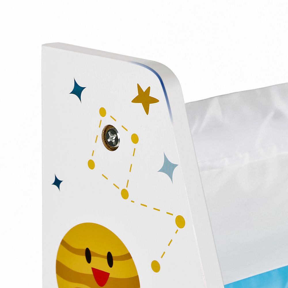 Songmics Παιδική Ραφιέρα για Βιβλία - 62.5 x 28 x 60 cm - Space-Saving Design - White / Blue / Grey - GKR72WT