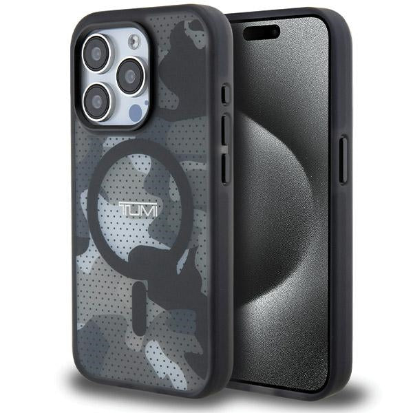 Tumi iPhone 15 Pro Max Frosted Camo Print MagSafe Σκληρή Θήκη με Πλαίσιο Σιλικόνης και MagSafe - Black - TUHMP15XTCAMK
