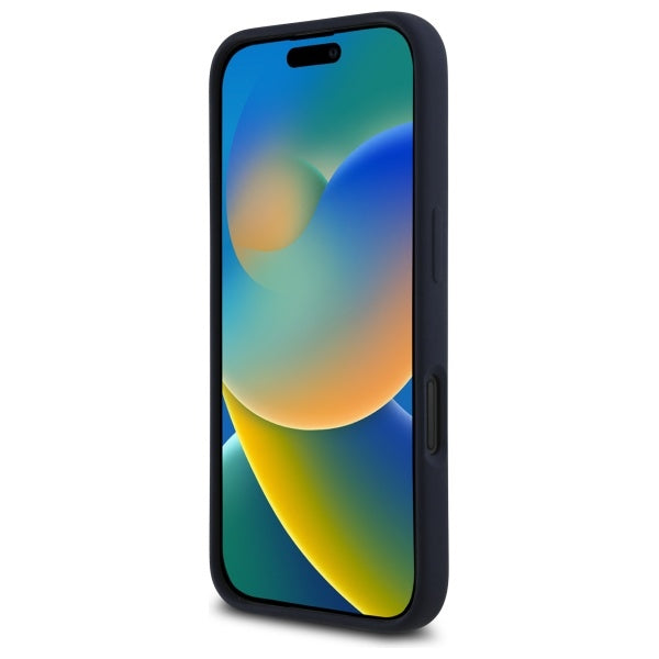 Red Bull iPhone 16 - Silicone Vertical Logo - MagSafe Σκληρή Θήκη με Πλαίσιο Σιλικόνης - Navy - RBHMP16S24SIOLRV