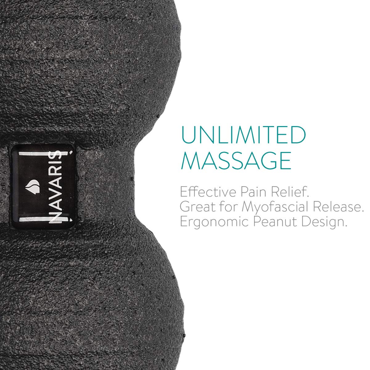 Navaris Massage Ball Roller Set - Σετ με Κύλινδρο και Μπάλες για Μασάζ - Black - 46979.04