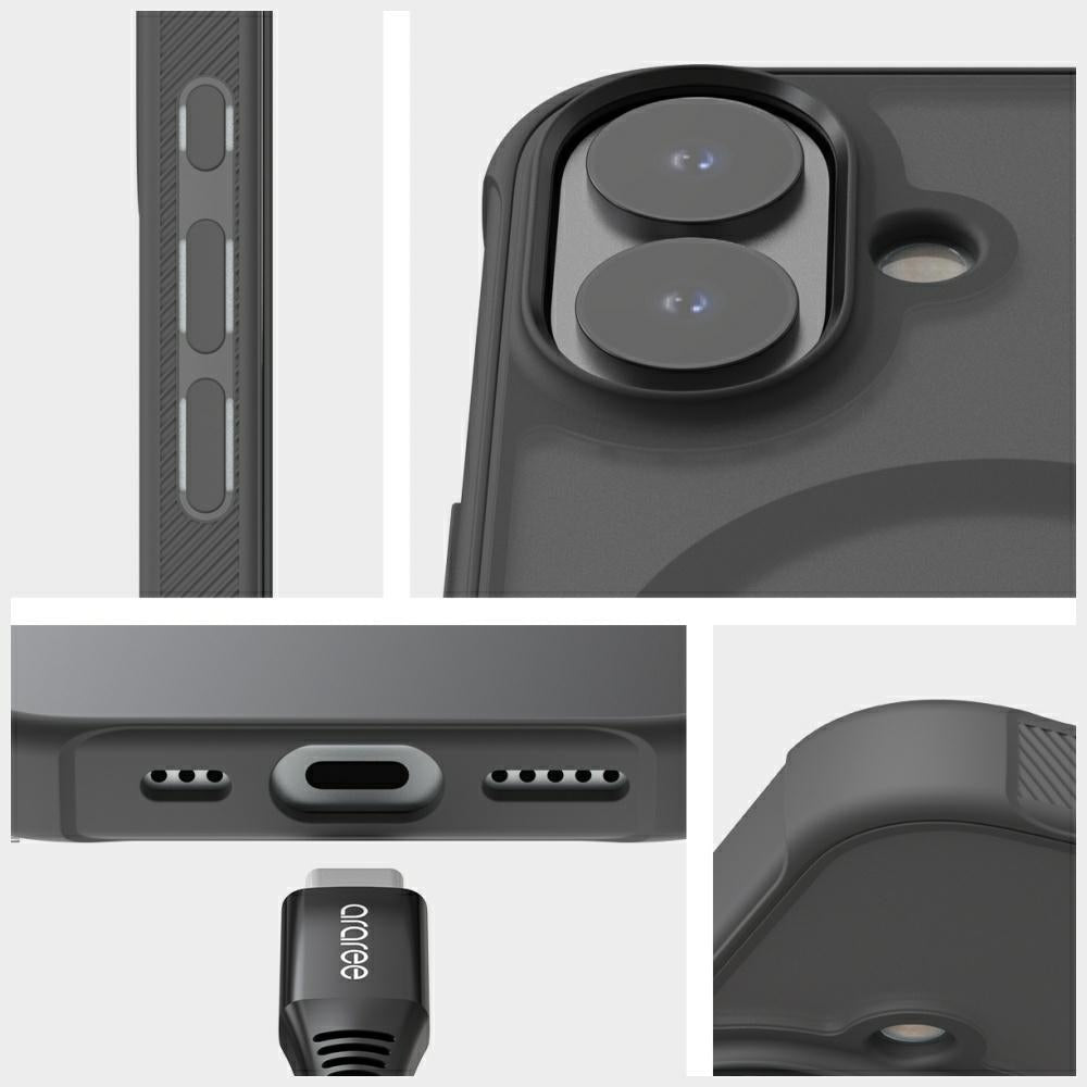 Araree iPhone 17 - Σκληρή Θήκη με Πλαίσιο Σιλικόνης - Duple M Armor MagSafe - Black