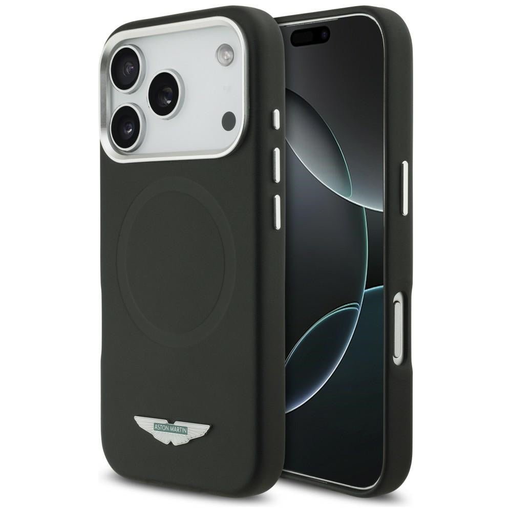 Aston Martin iPhone 17 Pro - Σκληρή Θήκη με Πλαίσιο Σιλικόνης - HC FW Logo MagSafe - Black