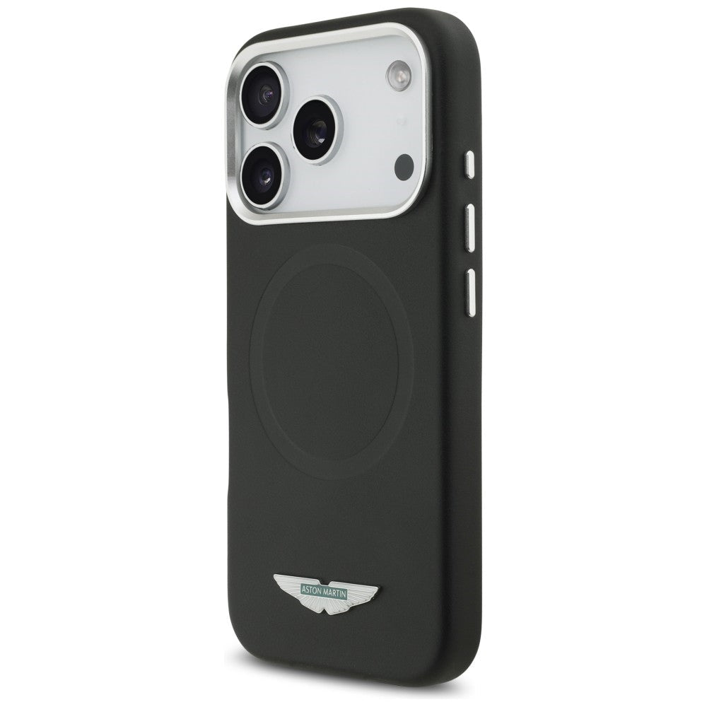Aston Martin iPhone 17 Pro - Σκληρή Θήκη με Πλαίσιο Σιλικόνης - HC FW Logo MagSafe - Black