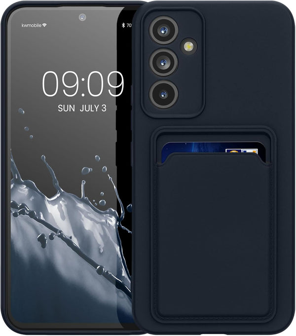 KW Samsung Galaxy A54 5G Θήκη Σιλικόνης TPU με Υποδοχή για Κάρτα - Dark Blue