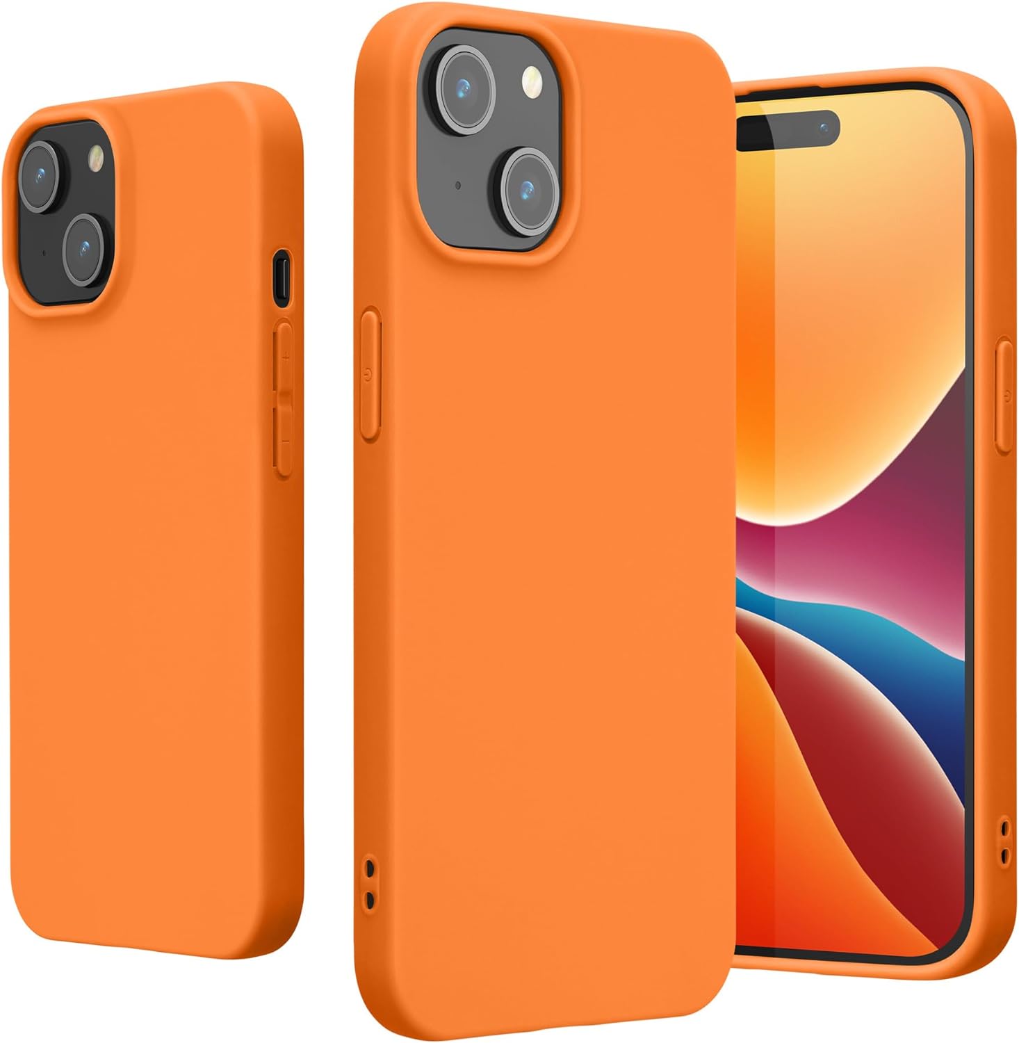 KW iPhone 15 Plus Λεπτή Θήκη Σιλικόνης TPU - Fruity Orange - 61958.150