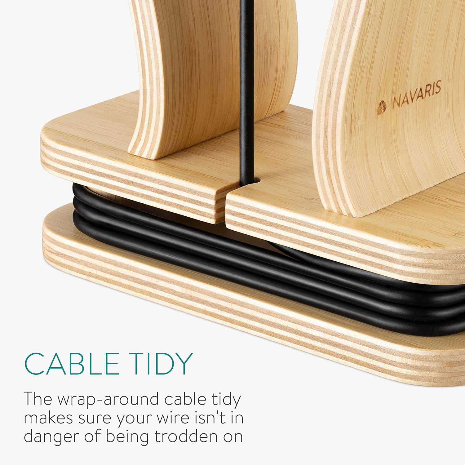 Navaris Βάση Ακουστικών από Ξύλο Καρυδιάς - Light Βrown Βamboo - 53329.24