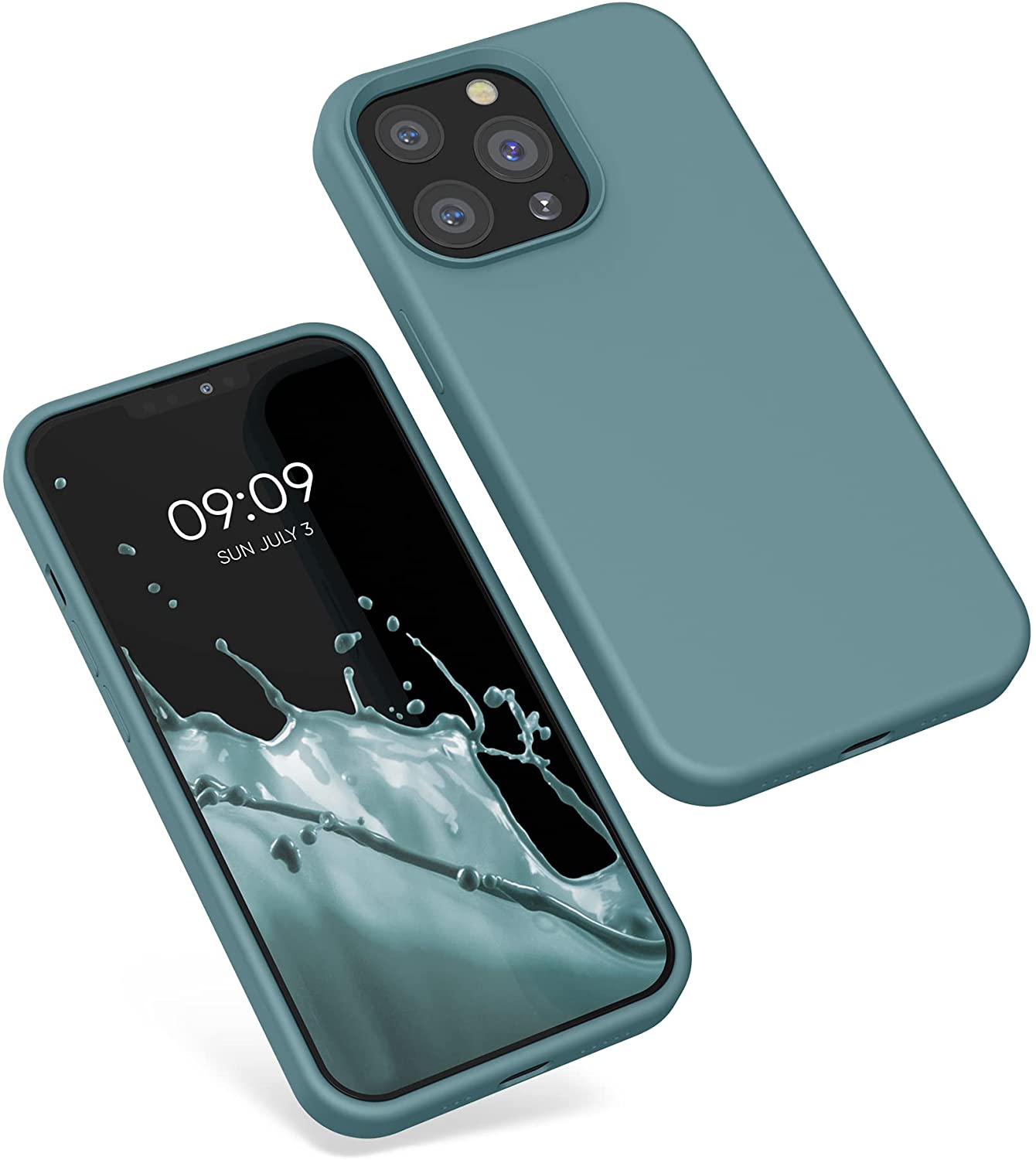 KW iPhone 13 Pro Θήκη Σιλικόνης Rubberized TPU - Arctic Blue - 55880.207