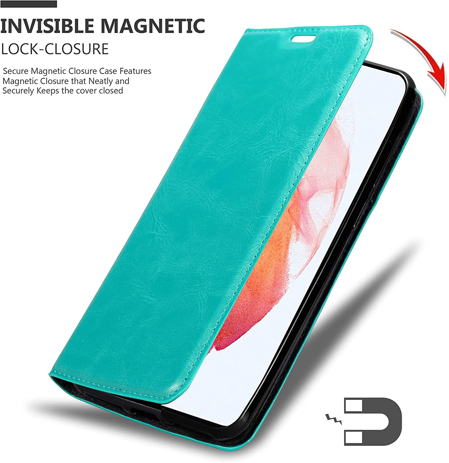 Cadorabo Samsung Galaxy S21 Plus Θήκη Βιβλίο Stand - Petrol Turquoise