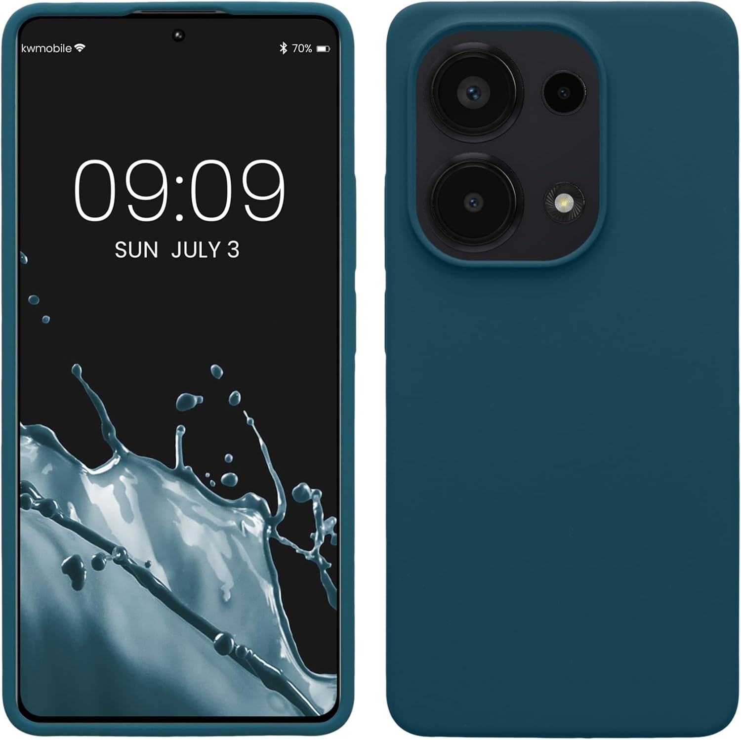 KW Xiaomi Redmi Note 13 Pro 4G Θήκη Σιλικόνης Rubberized TPU - Petrol Matte