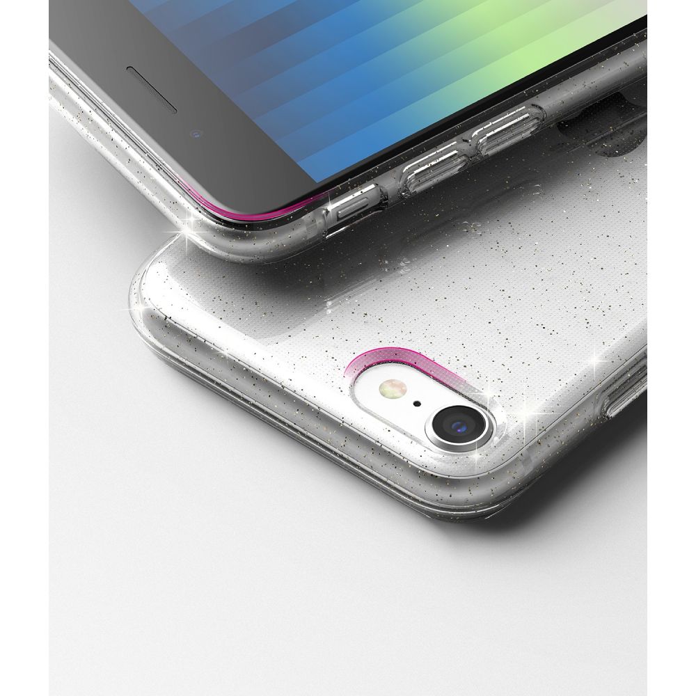 Ringke iPhone SE 2022 / SE 2020 / 7 / 8 Air Ultra - Thin TPU Case Λεπτή Θήκη Σιλικόνης - Glitter Clear