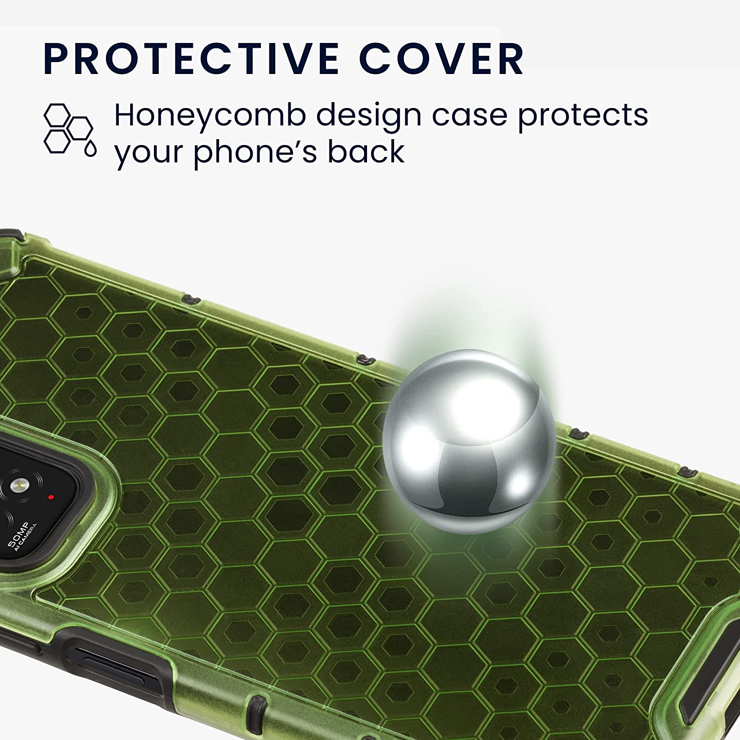 KW Xiaomi Redmi Note 11 / Redmi Note 11S Hybrid Σκληρή Θήκη με Πλαίσιο Σιλικόνης TPU - Design Honeycomb - Neon Yellow / Ματ Ημιδιάφανη - 59911.75