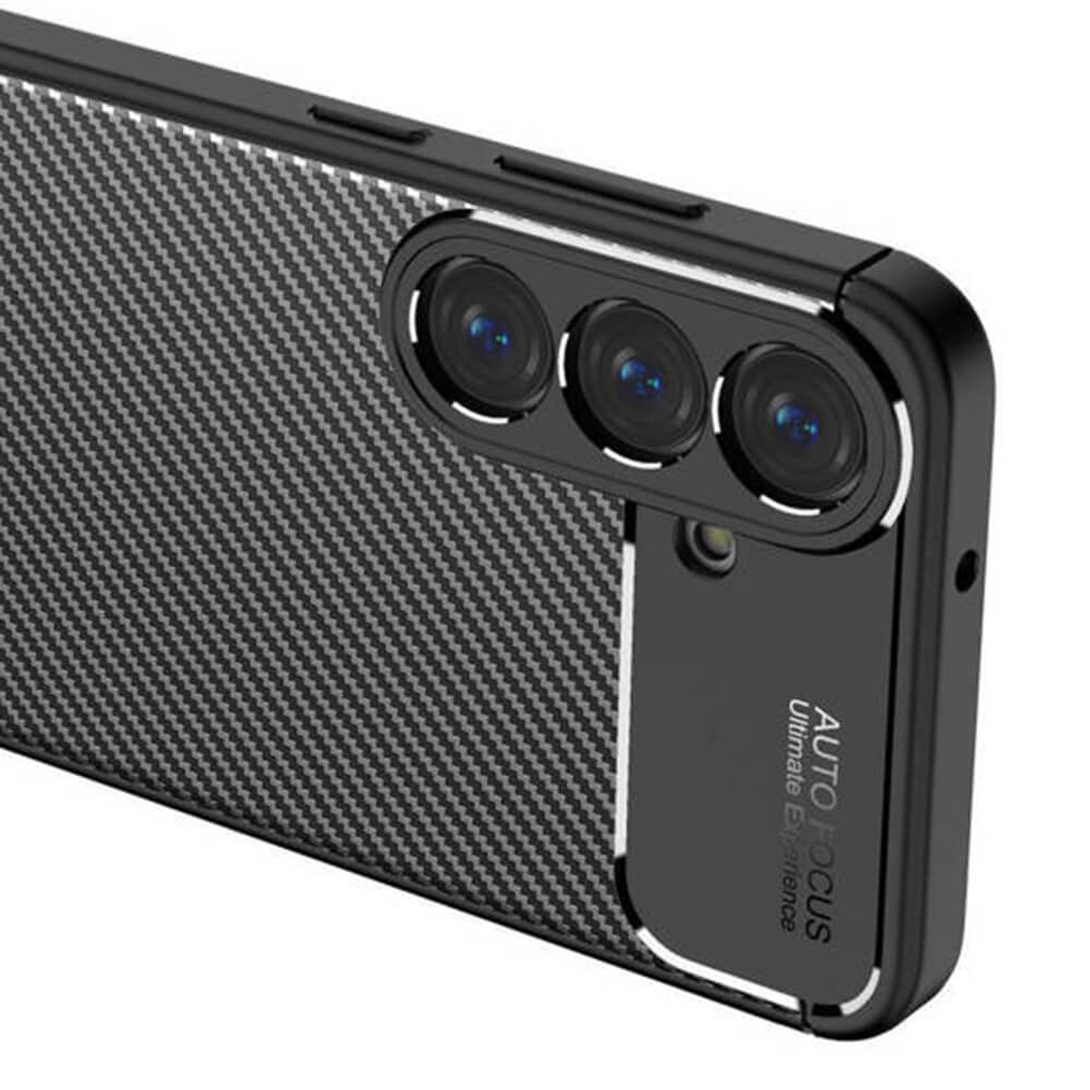 Techsuit Samsung Galaxy S25 - CarbonFiber - Θήκη Σιλικόνης - Black