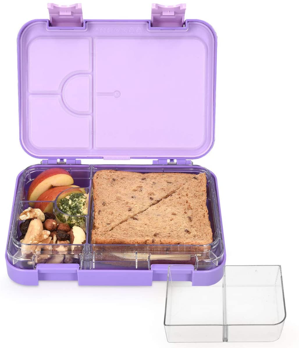 Navaris Bento Box for Kids Δοχείο Αποθήκευσης Τροφής για Παιδιά BPA Free - Purple - 49877.01.38