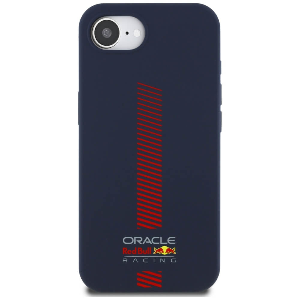 Red Bull iPhone 16e - Powerbar - MagSafe Σκληρή Θήκη με Πλαίσιο Σιλικόνης - Navy Blue - RBHMPSE424SIVGSV