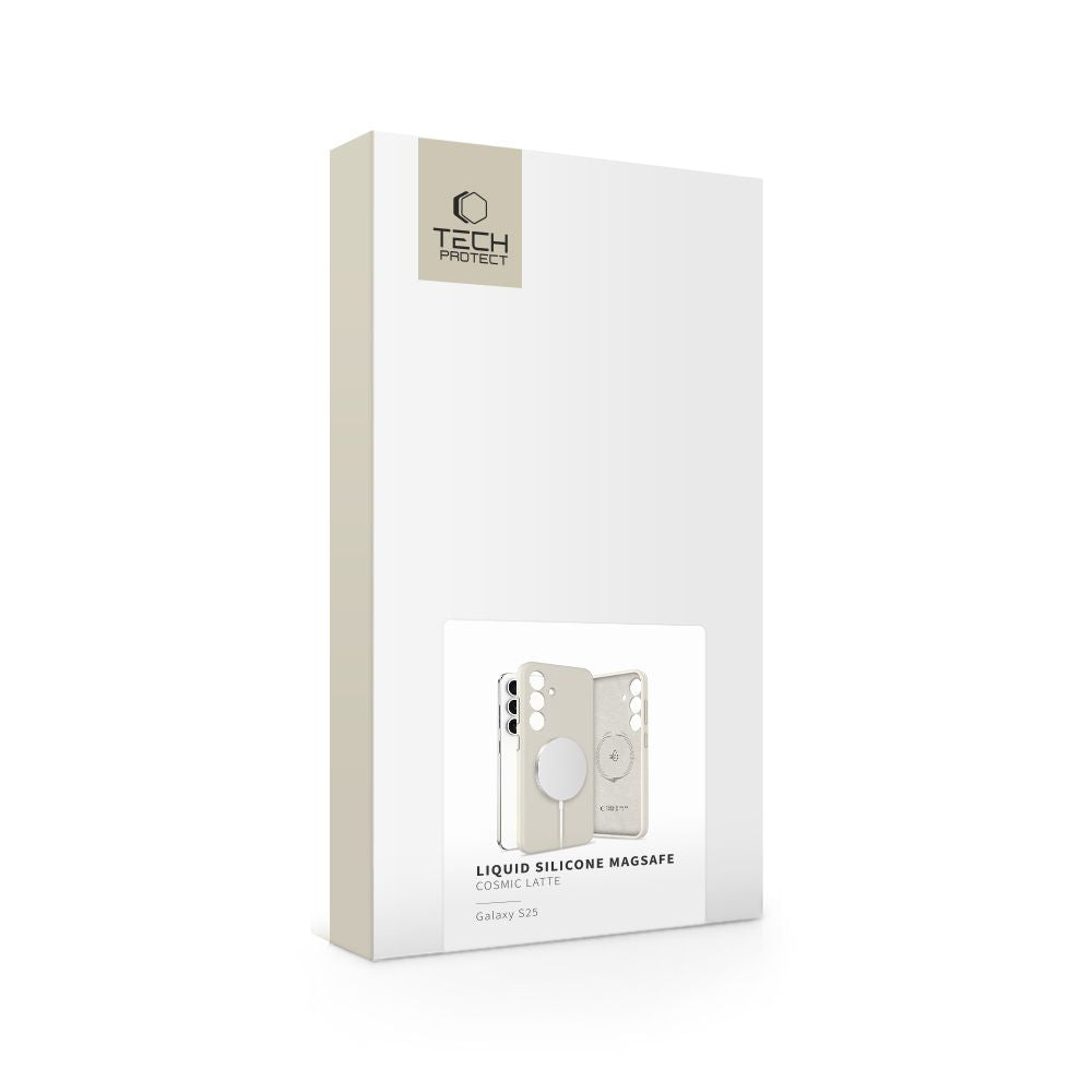 Tech-Protect Samsung Galaxy S25 Liquid Silicone - MagSafe Θήκη Σιλικόνης TPU - Cosmic Latte