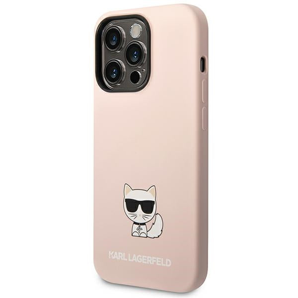Karl Lagerfeld iPhone 14 Pro Max Silicone Choupette Body Θήκη Σιλικόνης - Light Pink - KLHCP14XSLCTPI