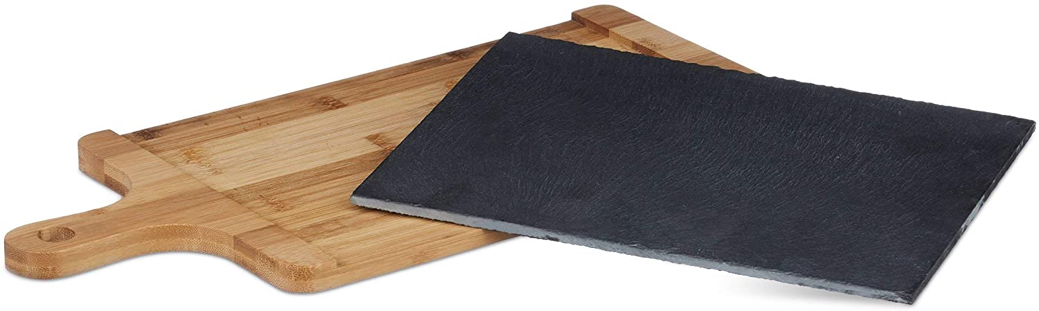 Relaxdays Σανίδa Κοπής / Σερβιρίσματος από Μπαμπού - Natural - 4052025209551