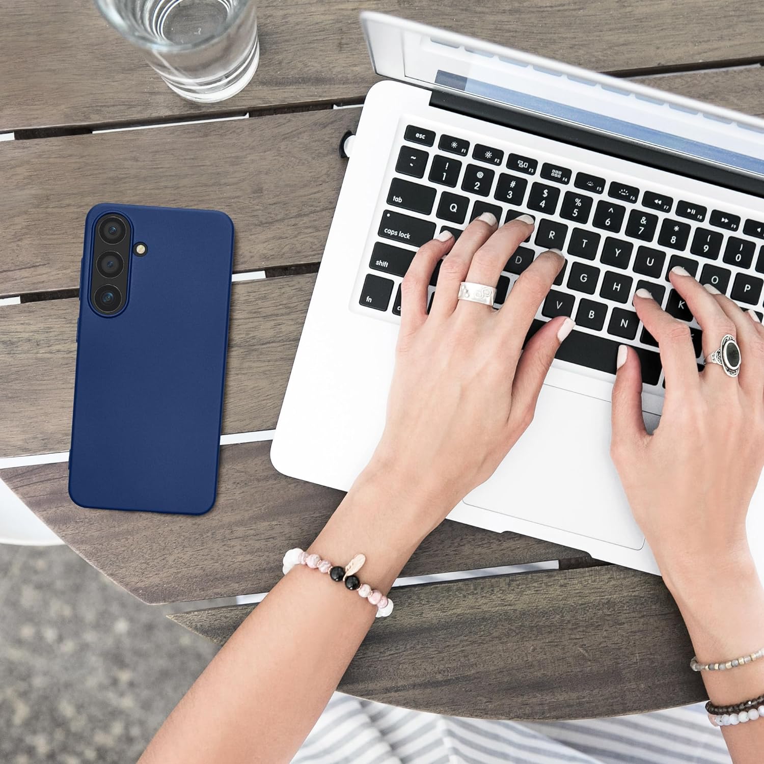 KW Samsung Galaxy S24 Θήκη Σιλικόνης TPU - Metallic Blue