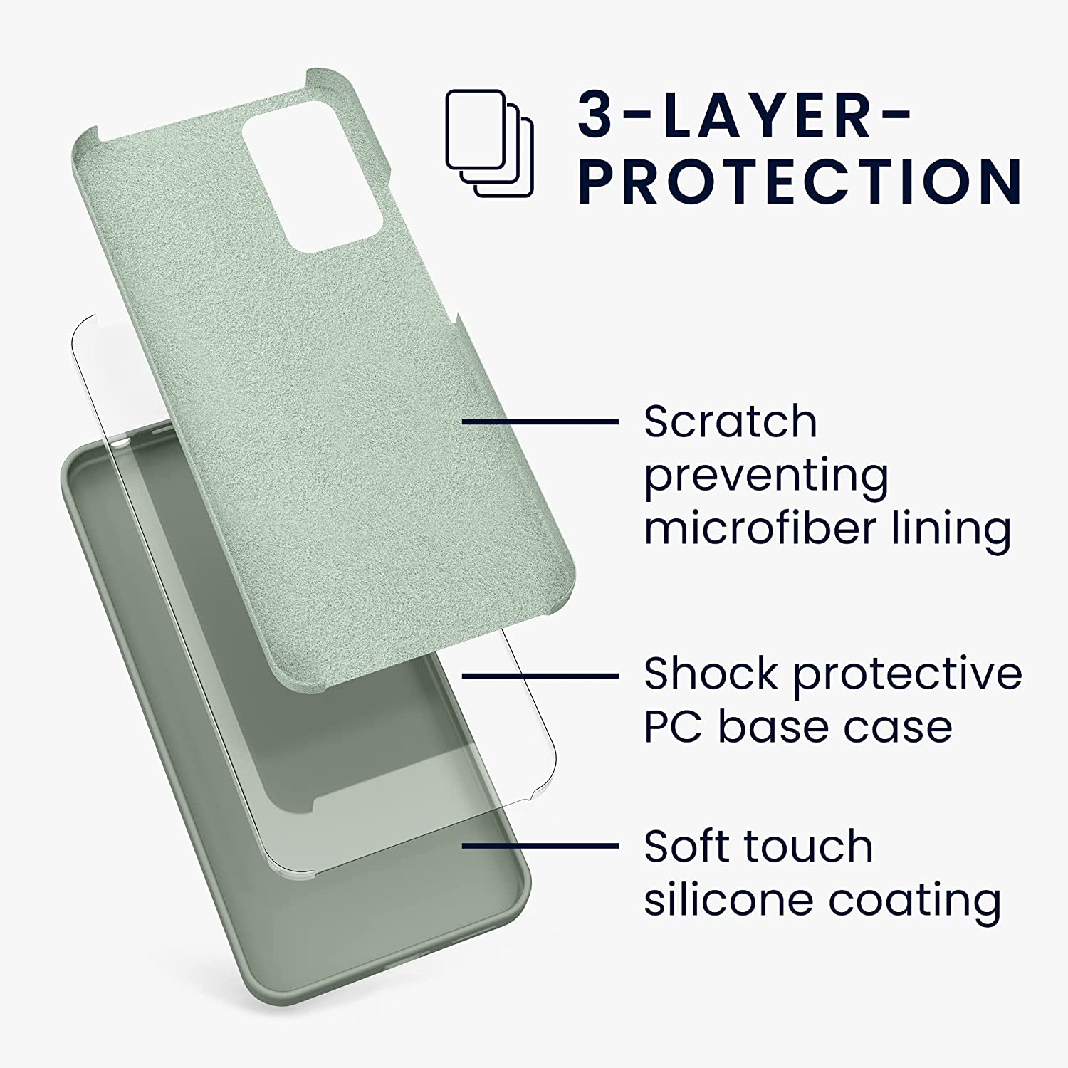 KW Xiaomi Redmi Note 11 Pro / Note 11 Pro 5G Θήκη Σιλικόνης Rubberized TPU - Grey Green - 57373.172