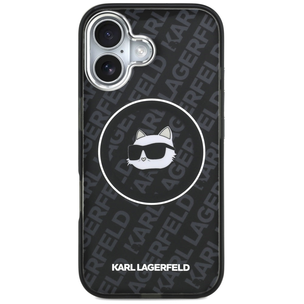 Karl Lagerfeld iPhone 17 - IML Choupette Head Logo MagSafe - Σκληρή Θήκη με Πλαίσιο Σιλικόνης - Black - KLHMP17SHMKBCHOK
