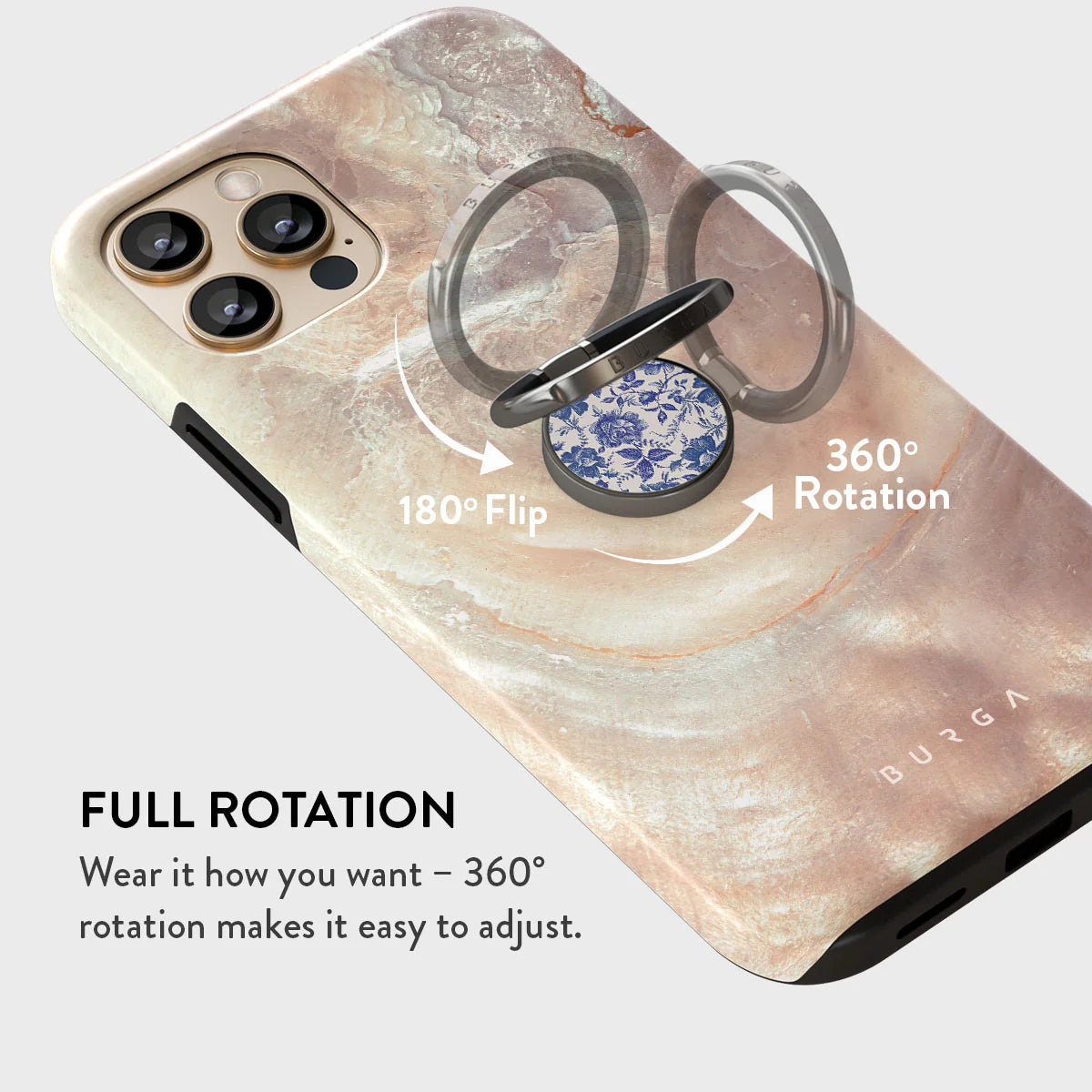 Burga Ring Holder - Δαχτυλίδι Συγκράτησης Κινητού - Βάση Στήριξης - Gunmetal - Garden Stories