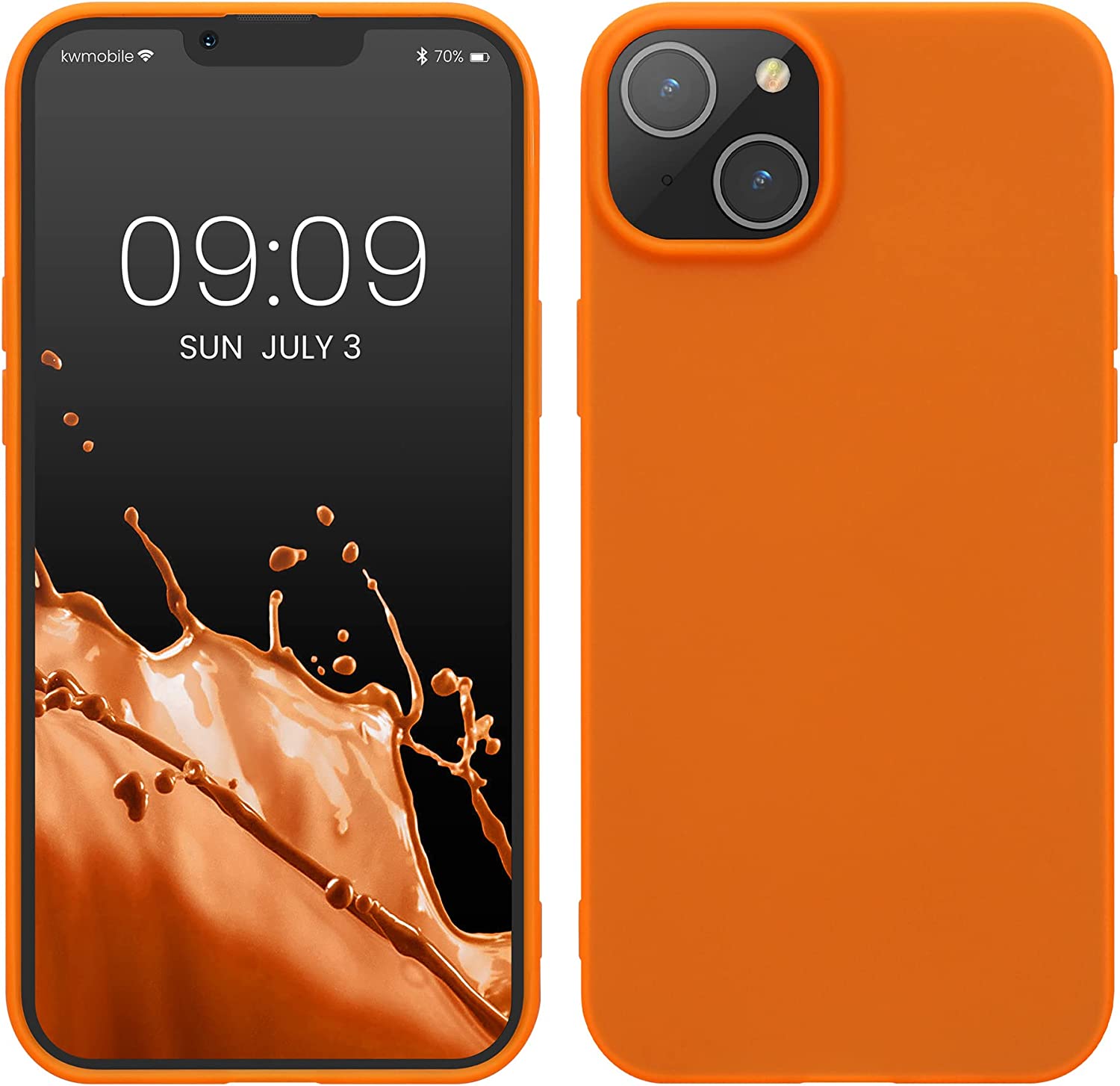 KW iPhone 14 Plus Λεπτή Θήκη Σιλικόνης TPU - Neon Orange - 59076.69