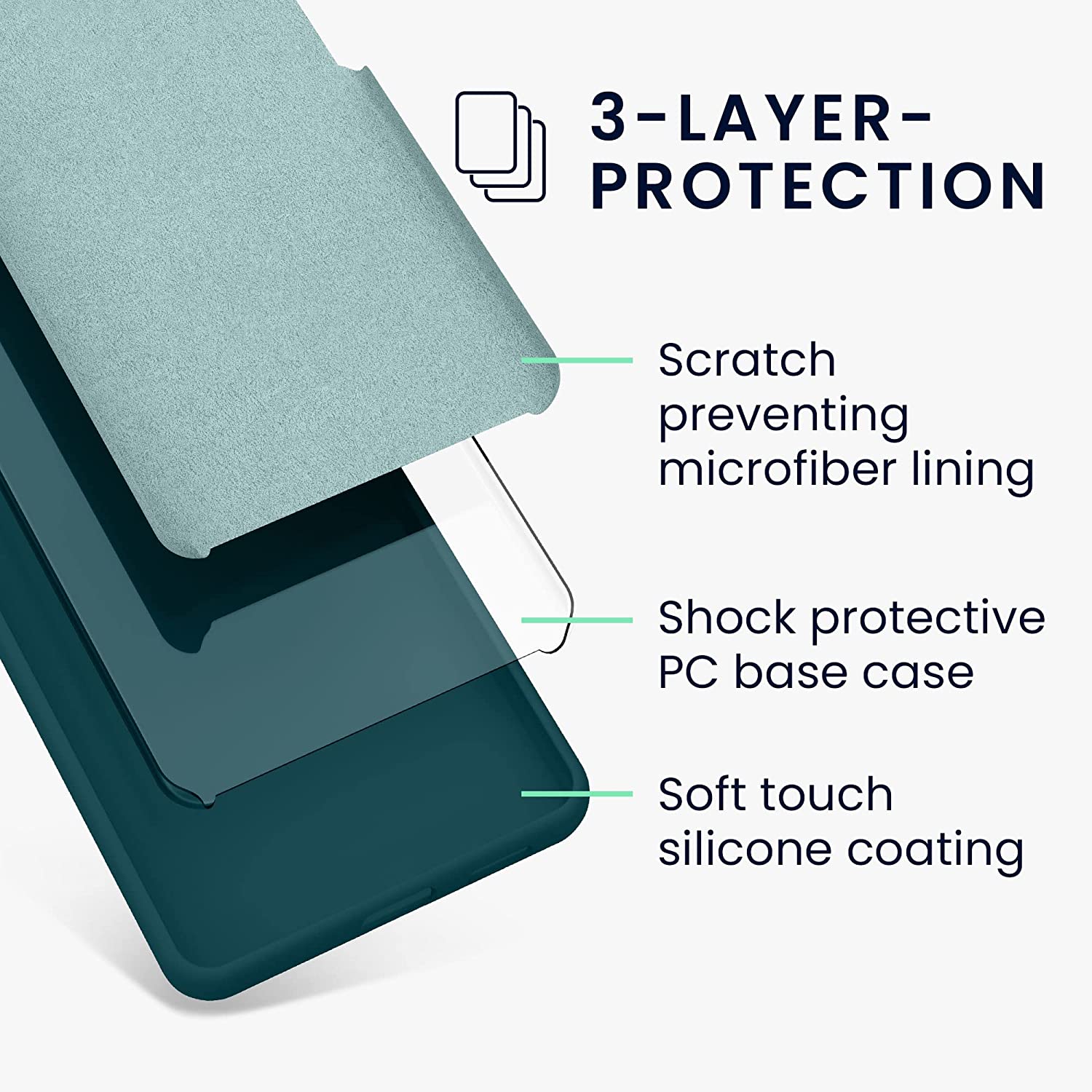 KW Xiaomi Redmi Note 12 Pro Θήκη Σιλικόνης Rubberized TPU - Teal Matte - 60690.57