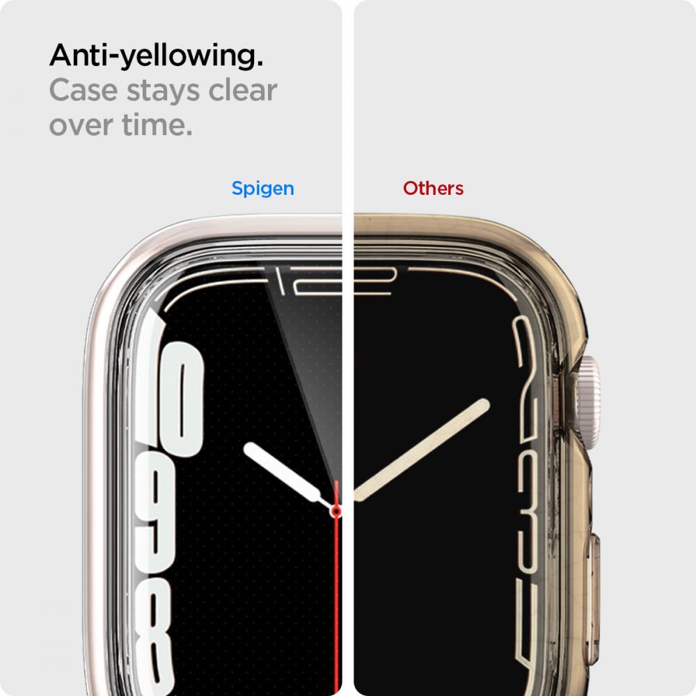 Spigen Θήκη Apple Watch 7 / 8 / 9 - 41mm με Προστασία Οθόνης Ultra Hybrid - Crystal Clear