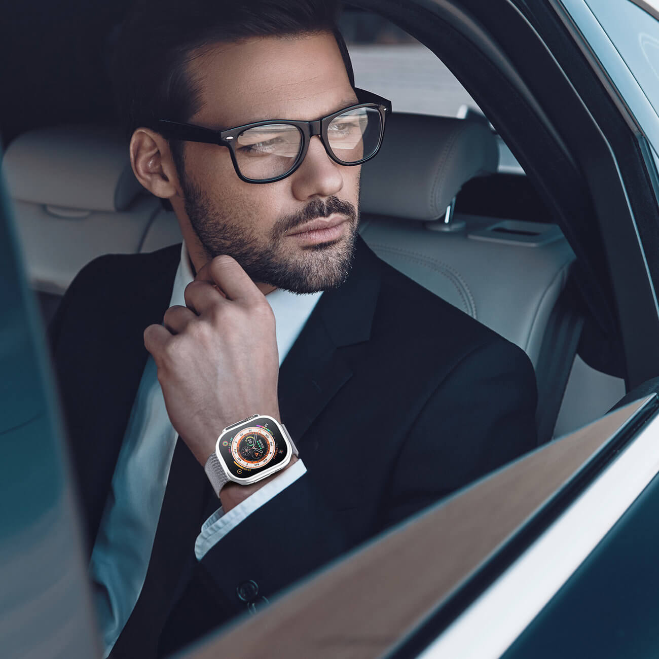 Dux Ducis Θήκη Apple Watch Ultra (1/2/3) - 49mm Samo Case Σιλικόνης - Silver