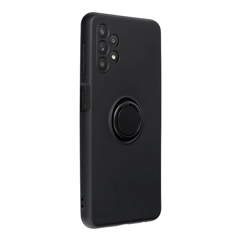 Forcell Samsung Galaxy A53 5G Silicone Ring Θήκη Σιλικόνης με Δαχτυλίδι Συγκράτησης - Black