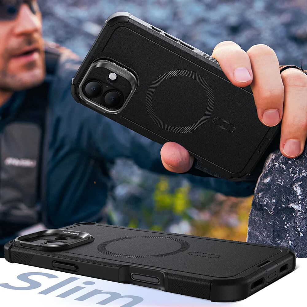 ESR iPhone 16 Plus Cyber Armor Kickstand Σκληρή Θήκη με Stand και MagSafe - Black