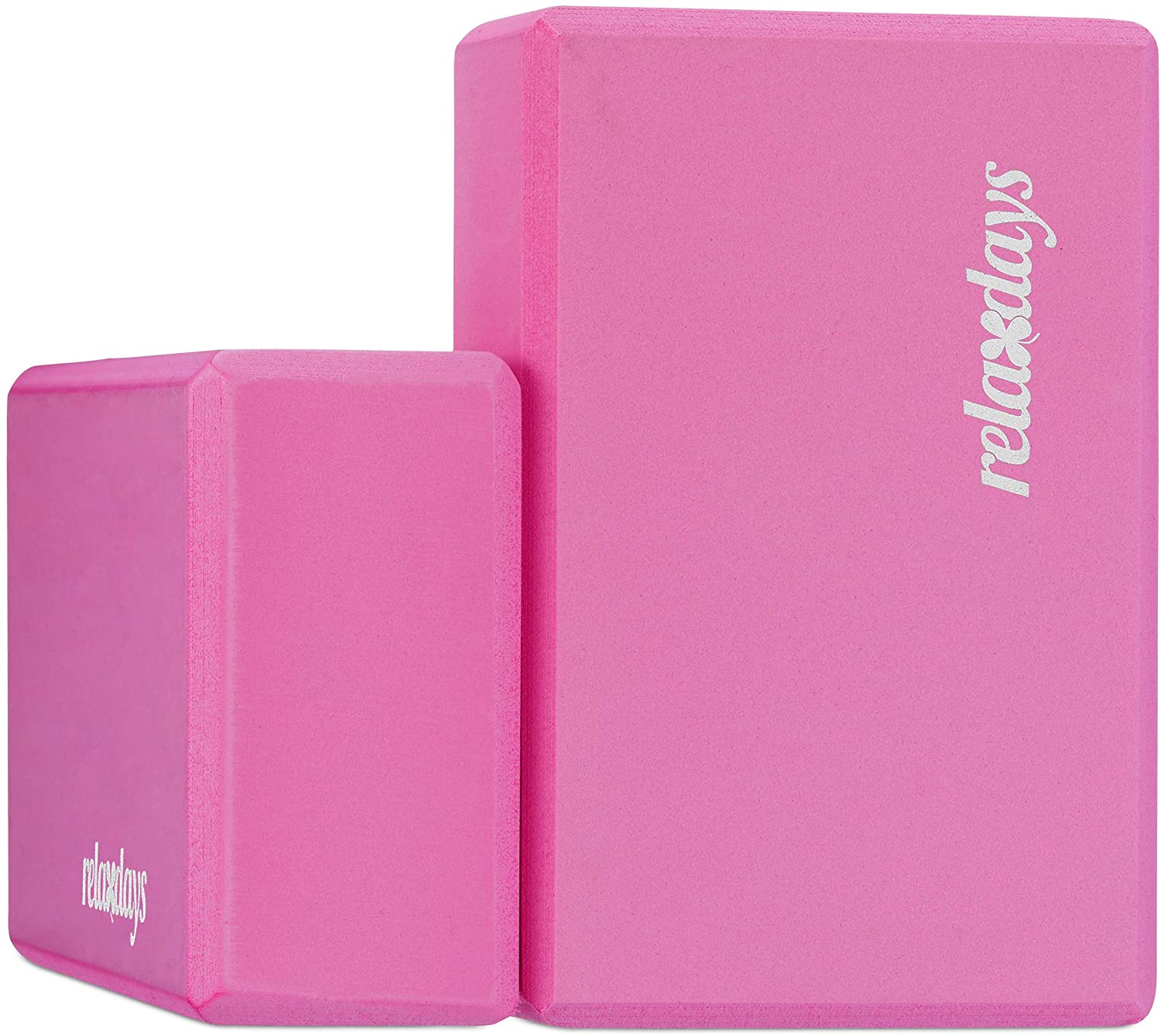 Relaxdays Σετ με 2 Μαξιλάρια Yoga - Pink - 4052025944889