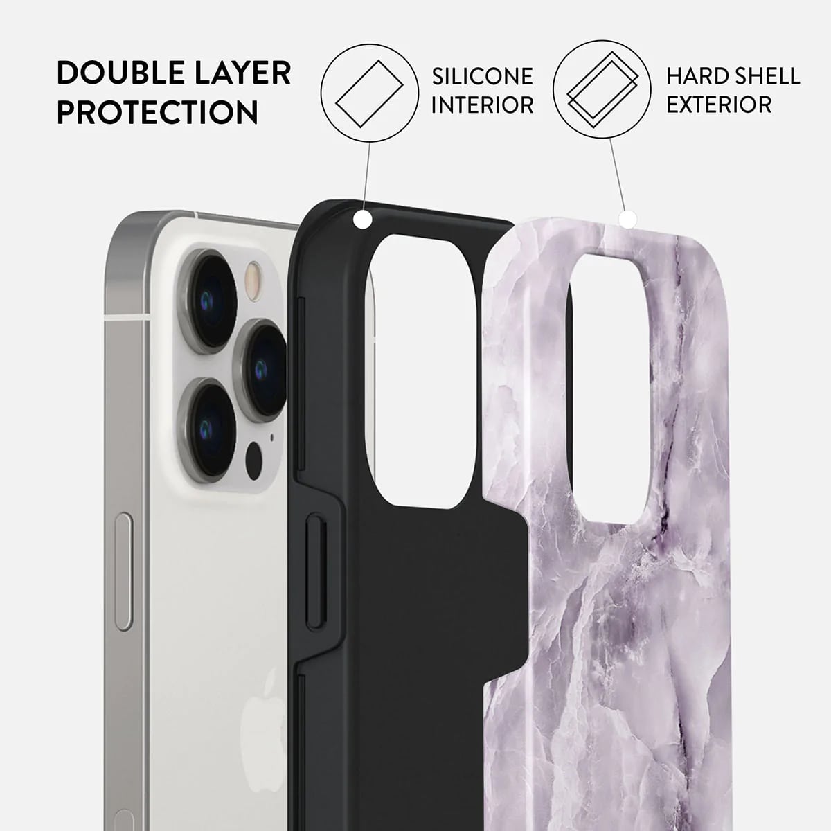 Burga iPhone 14 Pro Max Fashion Tough Σκληρή Θήκη - Black Currant