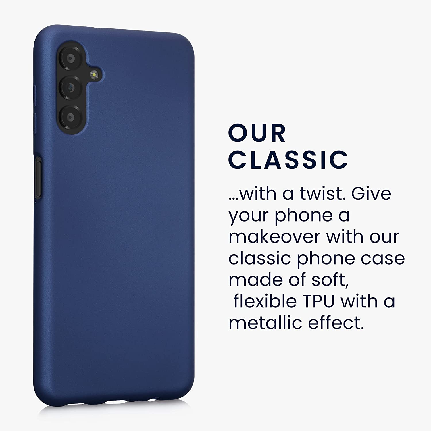 KW Samsung Galaxy A13 5G Θήκη Σιλικόνης TPU - Metallic Blue - 59741.64