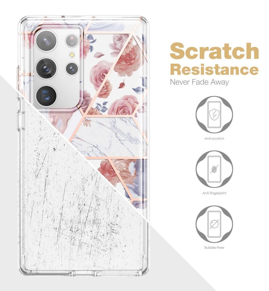 Tech - Protect Samsung Galaxy S23 Ultra Velar Θήκη 360 Full Body με Προστασία Οθόνης - Marble