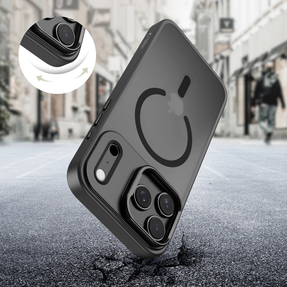 Tech - Protect iPhone 17 Pro Max - Magstand MagSafe - Σκληρή Θήκη με Πλαίσιο Σιλικόνης και Stand - Matte Black / Ημιδιάφανη
