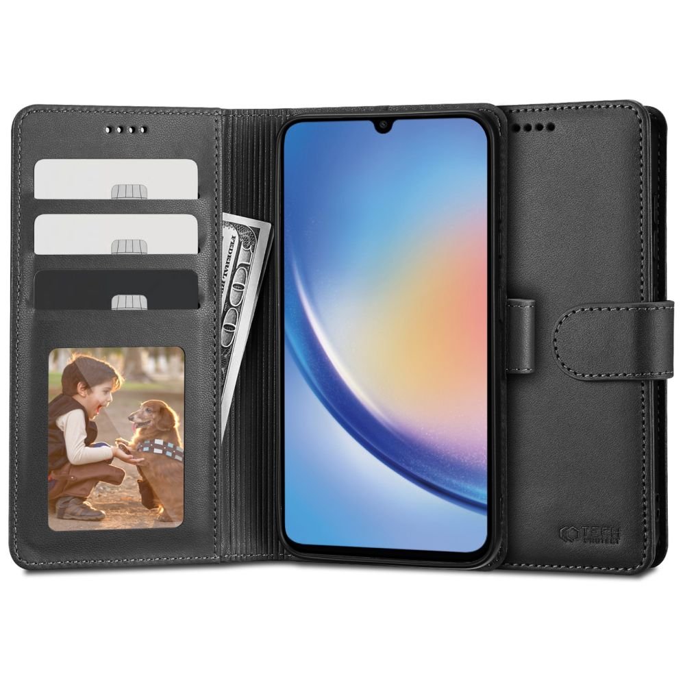 Tech - Protect Samsung Galaxy A34 5G Θήκη Πορτοφόλι Stand από Δερματίνη - Black
