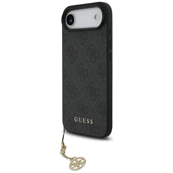 Guess iPhone Air - 4G Charms Collection MagSafe - Θήκη με Επένδυση Συνθετικού Δέρματος - Black - GUHMP17MGF4GCK