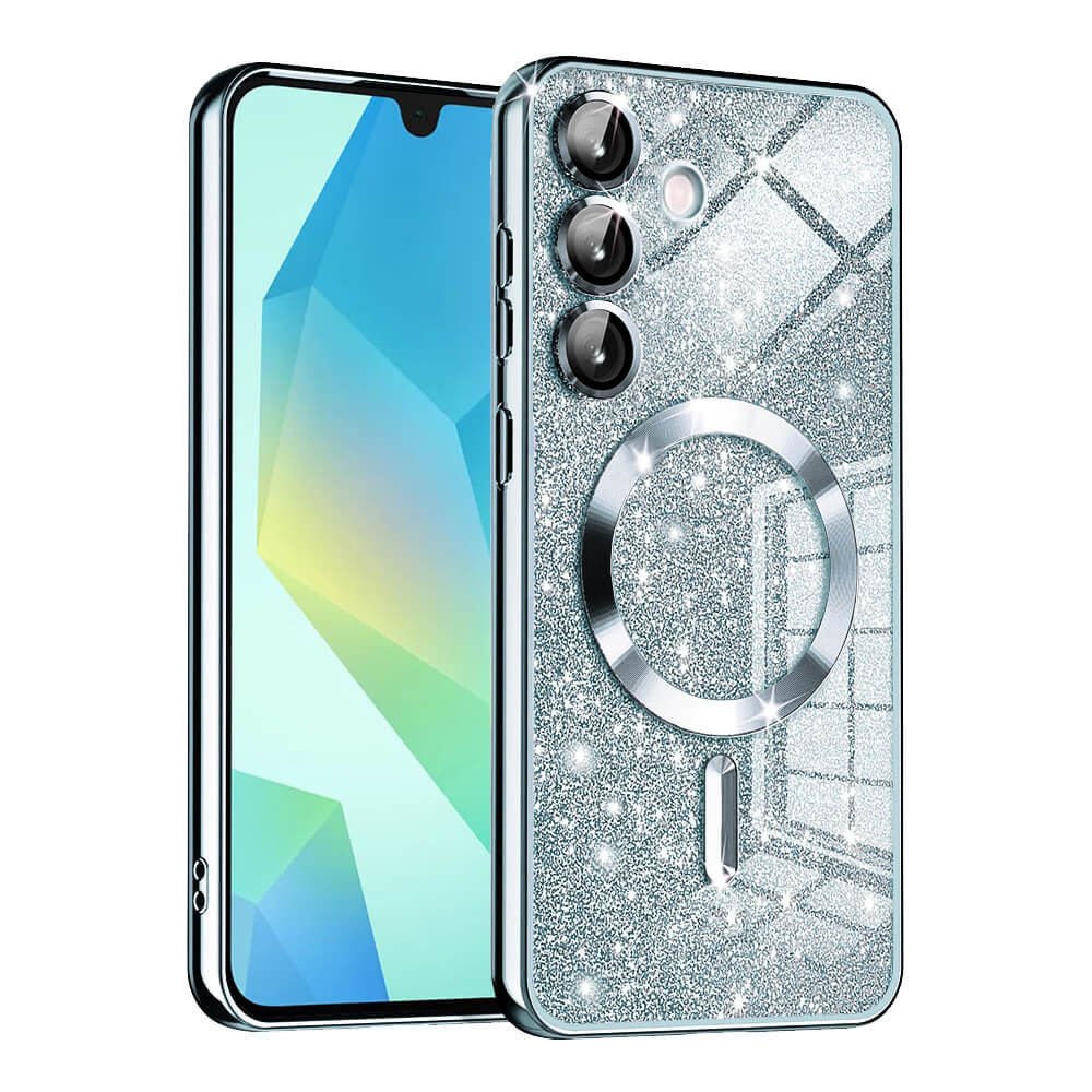 Techsuit Samsung Galaxy A16 4G / A16 5G - Luxury Glitter MagSafe - Θήκη Σιλικόνης - Light Blue