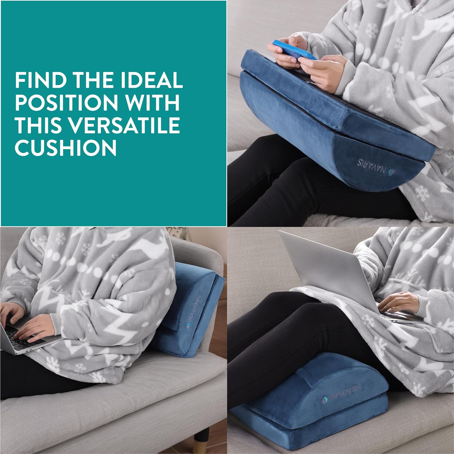 Navaris Εργονομικό Υποπόδιο Γραφείου - Blue - 61463.02