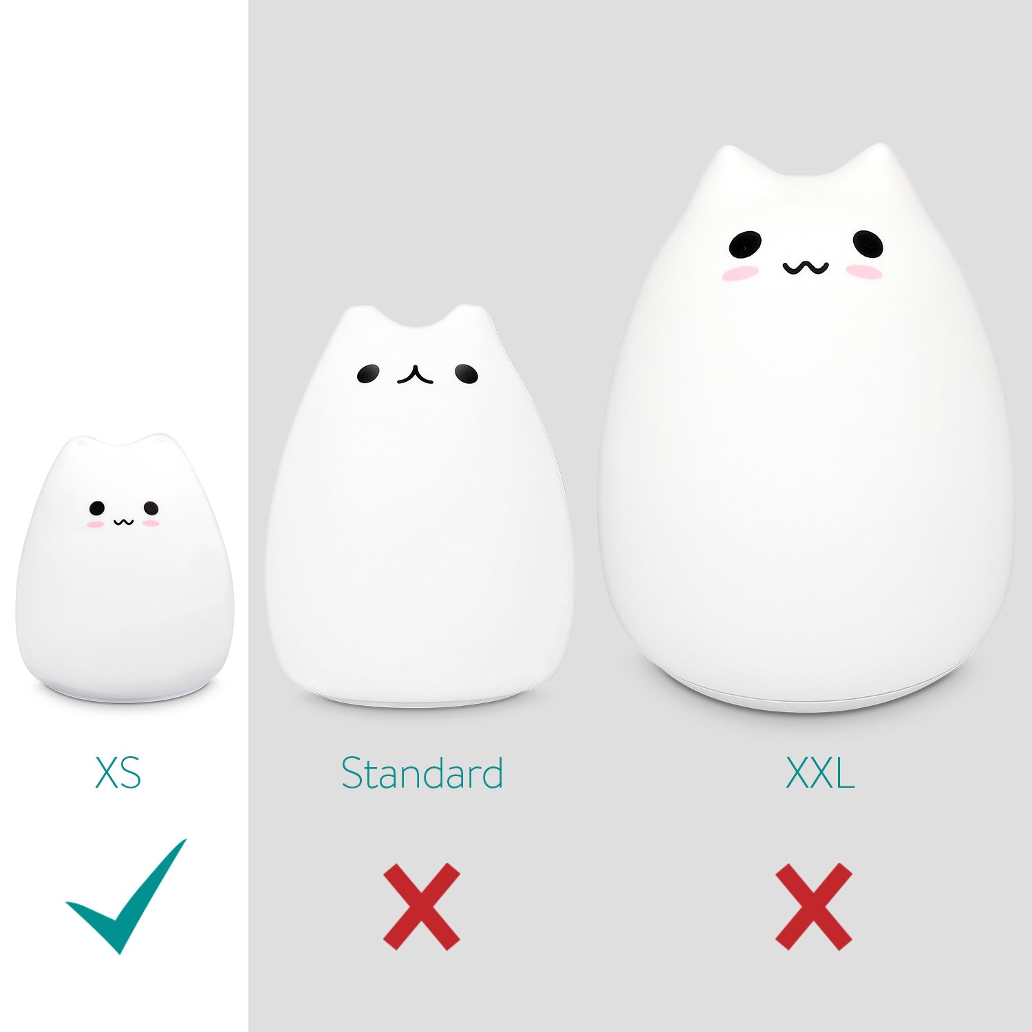 Navaris LED Cat Night Light RGB - Παιδικό Νυχτερινό Φως με Αλλαγή Χρωμάτων - White - 46060.01